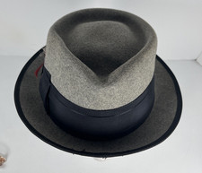 Vintage Llama Felt Hats 100 Wool Man's Fedora Hat Gray size 7 1/8 Karant  Sons