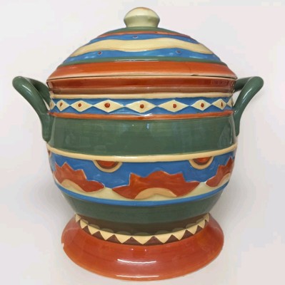 Docey Lewis Designs ''Navajo'' handbemalte Keramik Servierschale Suppeneintopf Schale