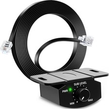 Universal Bass Control Knob, 6-Pin Subwoofer Volume with Black