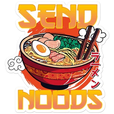 SOUTHERN STICKERZ Send Noods Ramen - Vinyl Decal Sticker - Car Window Laptop - ebn11510