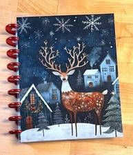 Deer Snow Winter Forest Scene Cover Set for use with Classic Happy Planner~