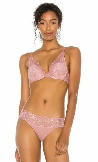 Calvin Klein Women's Perfectly Fit Iris Lace Lightly Lined Full Coverage Bra