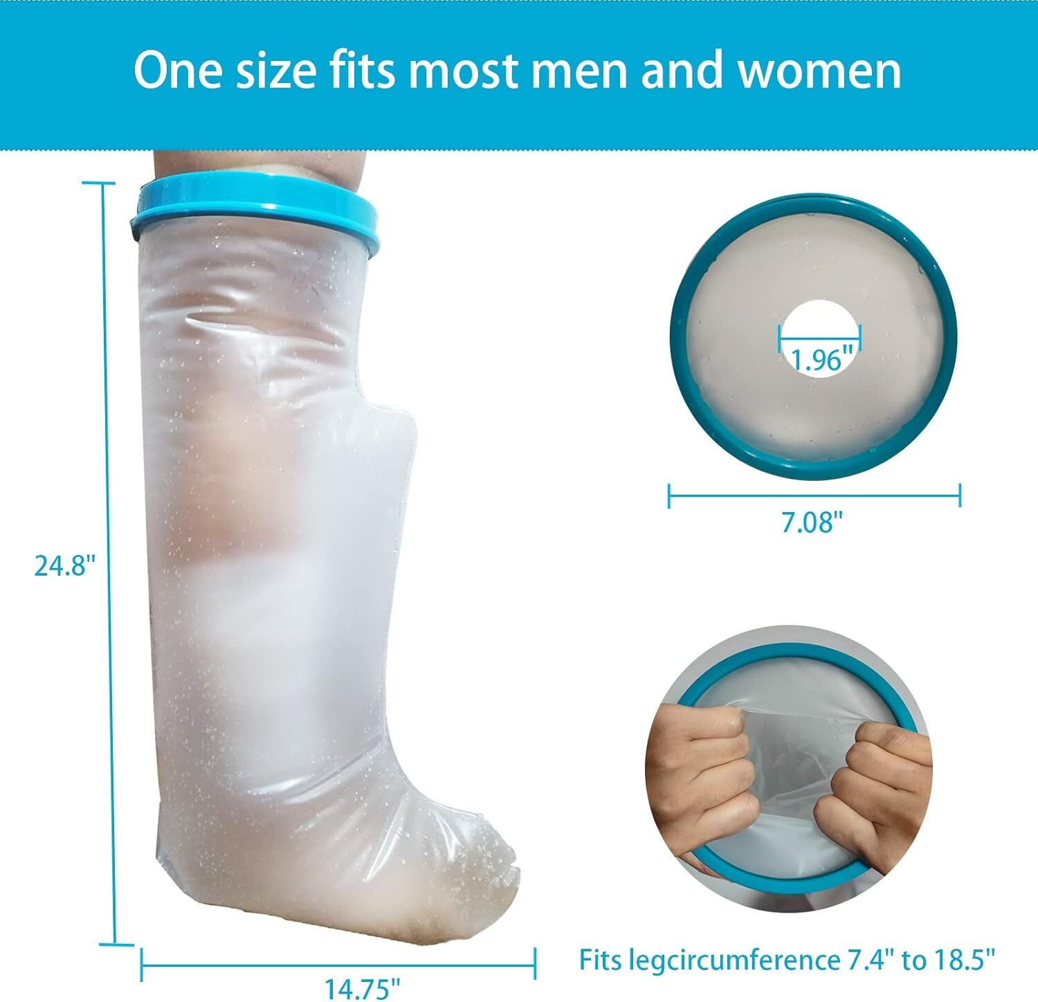 Waterproof Leg Cast Cover for Showering, Adult Short Leg eBay