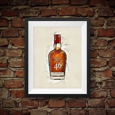 Maker's Mark 46 Cask Strength Kentucky Bourbon Whiskey - Original Wall Art Decor