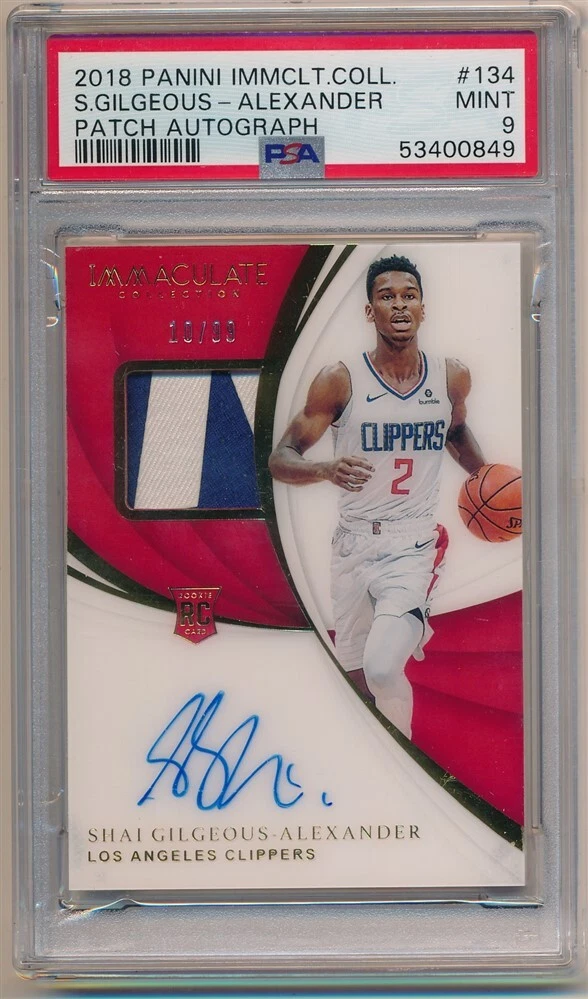 SHAI GILGEOUS-ALEXANDER 2018/19 IMMACULATE COLLECTION RC AUTO