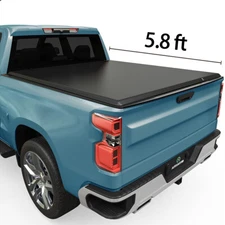5.8 ft Bed Soft Tri-Fold Tonneau Cover for 19-26 Chevy Silverado GMC Sierra 1500