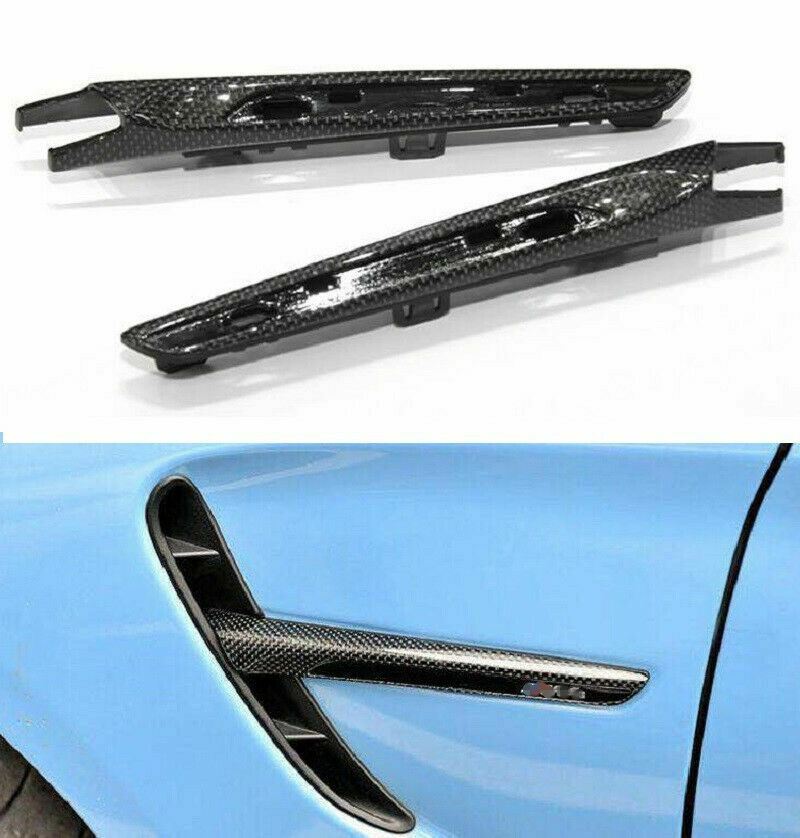 サイド フェンダー ベントカバー  m3 m4 f80 f82 f83 For BMW F80 M3 F82 F83 M4 Replacement Carbon Fiber Fender Trim