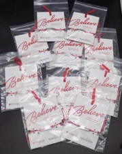 Macy's Special Edition 10 Believe Slider Bracelets Lot Silver Tone Star Red Cord