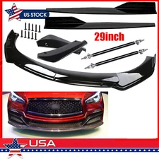 For Infiniti Q50 Q60 Front Bumper Lip/ Splitter Spoiler Body Kit Side Skirt