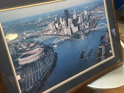 Pittsburgh Arial View Fountain at the Point Three Rivers Stadium Norman W Schumm