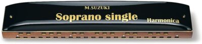 SUZUKI Soprano single harmonica SS-37 Black From Japan New
