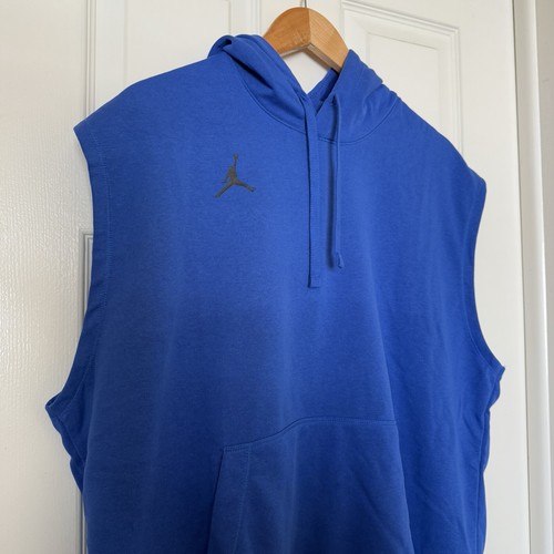 Jordan Men’s XL Dri-FIT Fleece Sleeveless Hoodie Training Top Royal DQ7946-449 - Picture 5 of 8