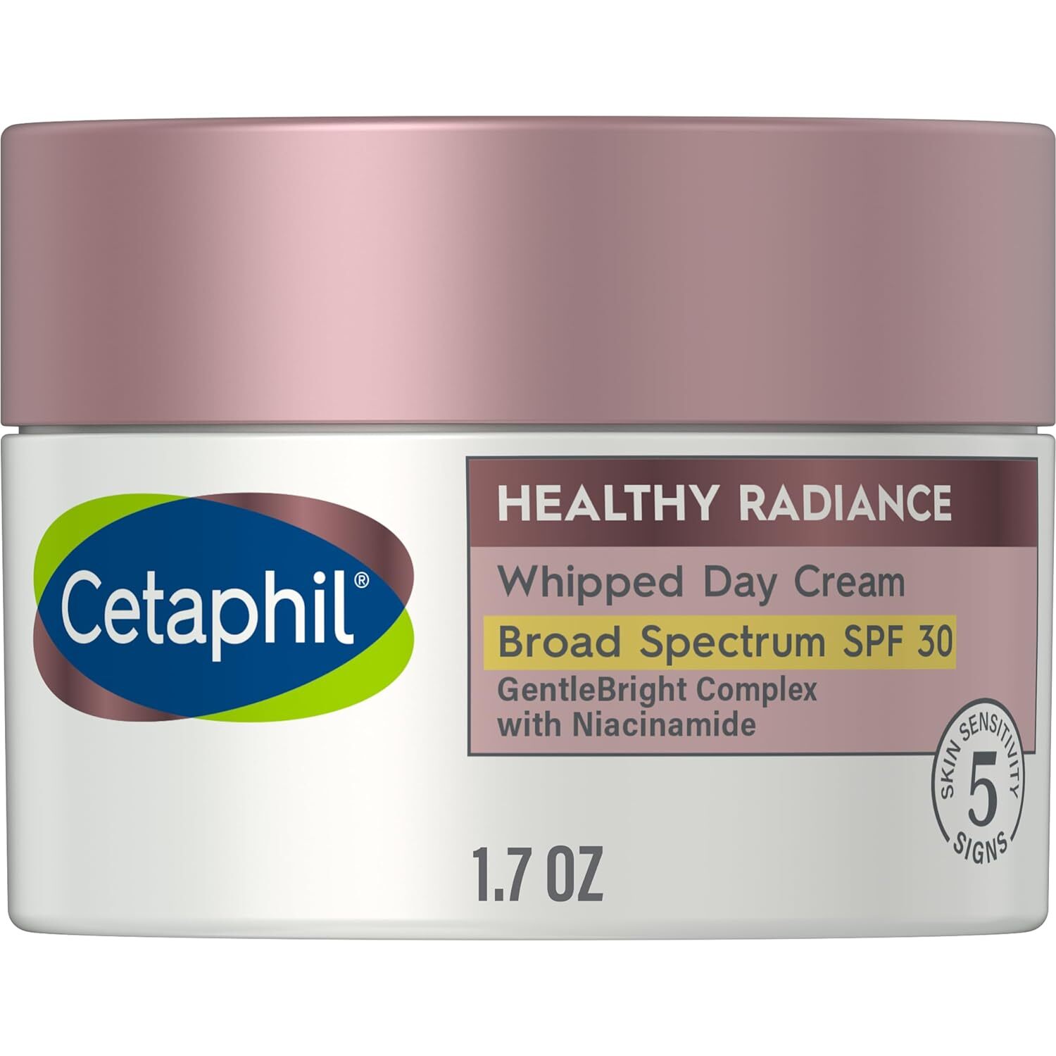 Cetaphil Face Day Cream, Healthy Radiance Whipped Day Cream w/SPF 30, Visibly Re