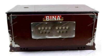 Professioal BINA 7 Stopper 3.25 Multifold Bellow 39 Keys Double Reeds Harmonium