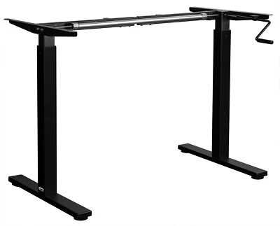 EXETA höhenverstellbarer Schreibtisch Tischgestell schwarz Bürotisch mit Kurbel