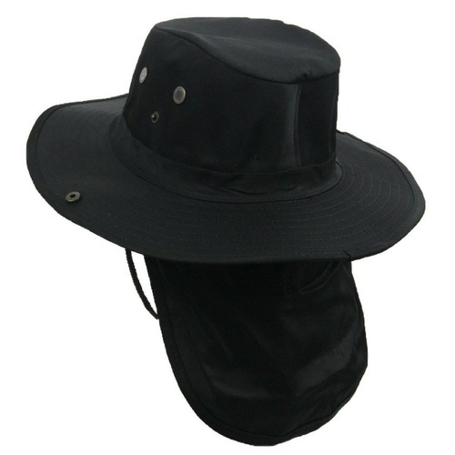 Bucket Cap Fishing Hiking Army Military Neck Cover Sun Flap Hunting Safari Hat - Picture 6 of 35