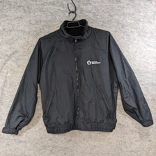 Port Authority Jacket Mens XXL Black Full Zip Windbreaker Fleece Lined Workwear