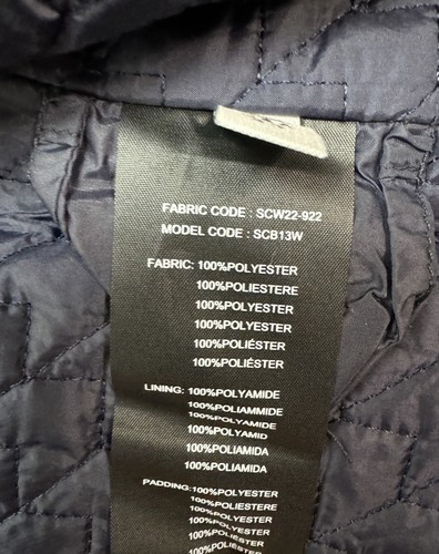 #407 ARMANI Collezioni Polyester Zip Hooded Rain Coat Size 44 NAVY - Picture 9 of 10
