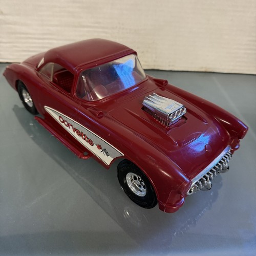 Vintage TootsieToy 1957 Red Corvette Plastic Toy Car Made in USA 13" - Picture 6 of 6