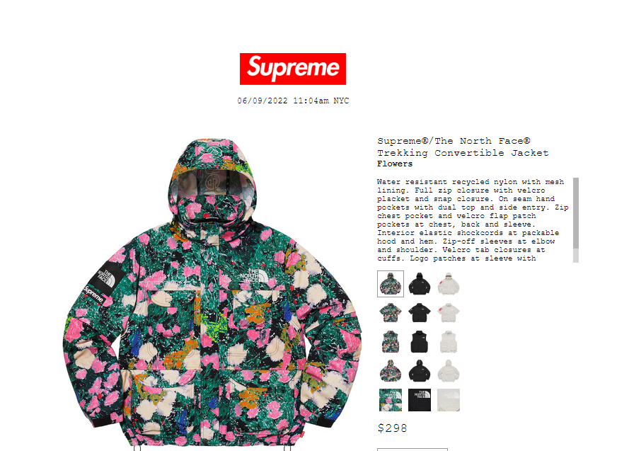 Supreme North Face Convertible jacket S