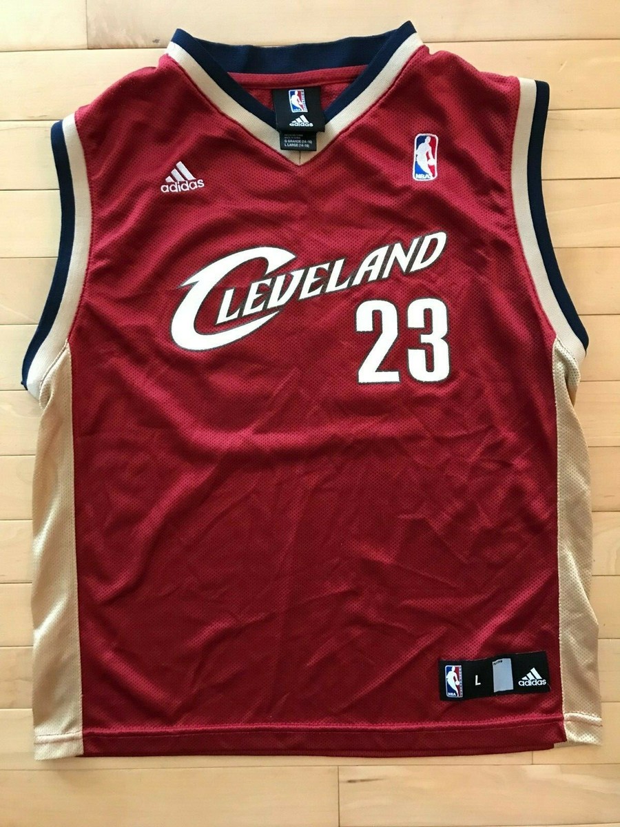 Adidas LeBron James Cleveland Cavaliers Cavs Youth Sz L Jersey #23