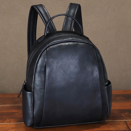 Genuine Leather Backpack Purses for Women Vintage Knapsack Rucksack Bag Daypacks - Picture 4 of 13