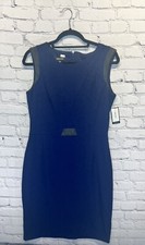 NINE WEST woman sleeveless dress, with zipper, blue size 8 NEW