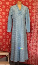 Vintage Women's 1970s Eyelet Lace Long Sleeve Maxi Dress Prairie Orig Label