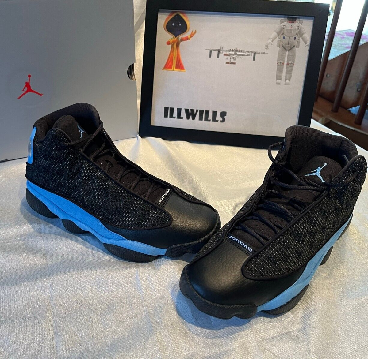 Nike Air Jordan 13 Retro Black University Blue 2022 UNC DJ5982-041 Size 9.0 Nike Air Jordan 13 Retro University Blue | Mercari main image 4
