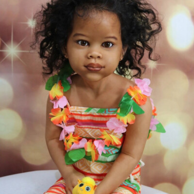 Unfinished Reborn Doll Kit Black Skin 46'' Toddler Girl Curly Hair Cloth Body Toy
