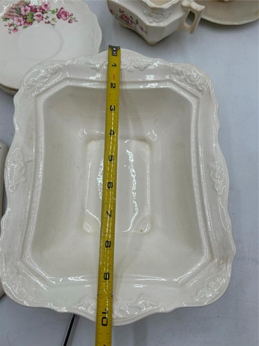 21 PCS THOMPS0N CHINA THP12 PLATES, CUPS, GRAVY, CASSEROLE **READ** - Picture 5 of 5