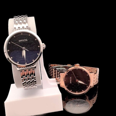 INVICTA   DAMEN UHREN  SET  '' WILDFLOWER '' M.TOLLEM ZIFFERBLATT