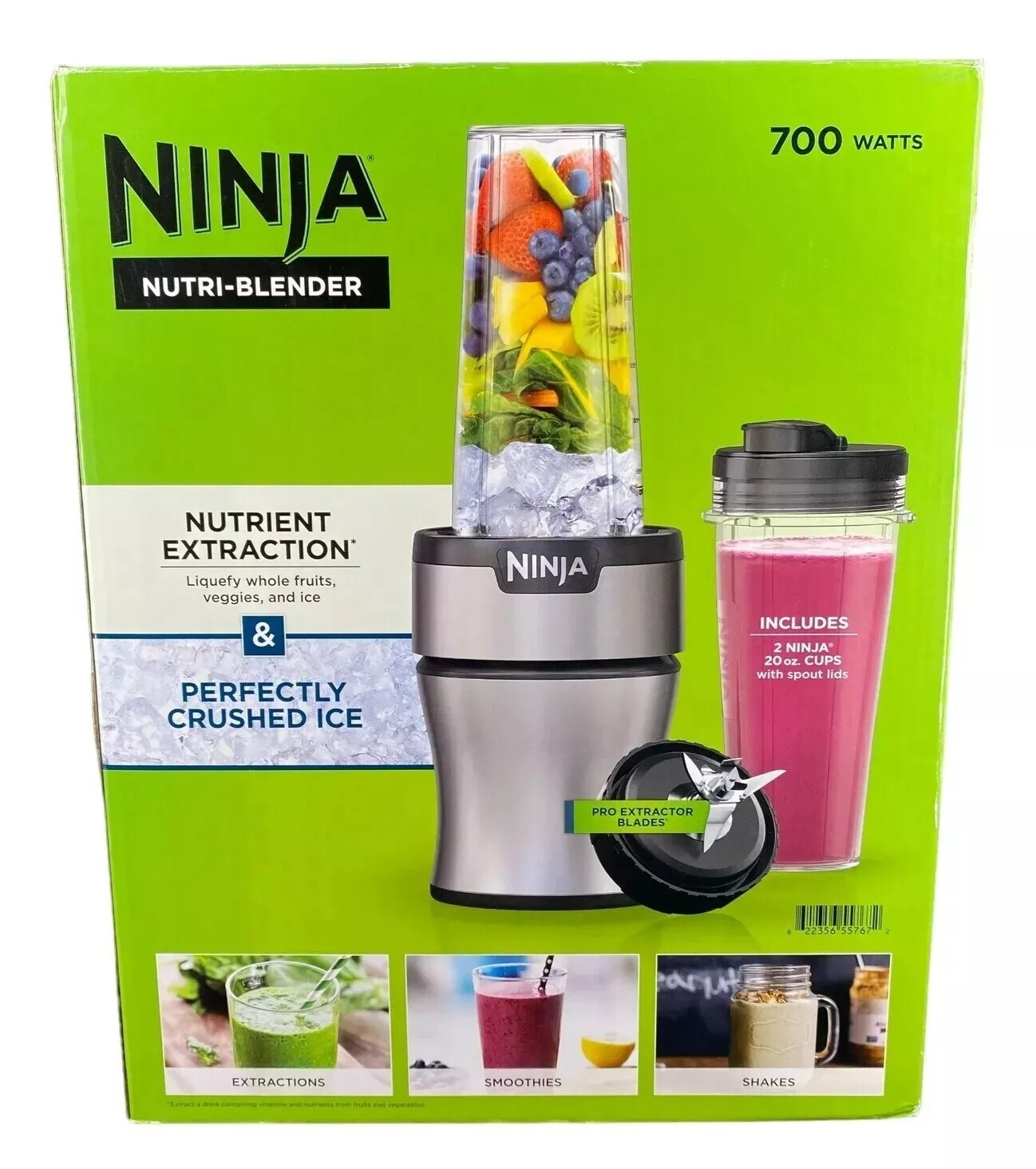 Ninja Nutri-Blender 700-Watt BN300 2-20 oz Dishwasher-Safe To-Go  