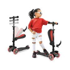 3 Wheeled Scooter for Kids - Stand & Cruise Child/Toddlers Toy Folding Kick S...