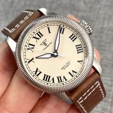 39mm Tandorio Creamy Yellow Dial Sapphire Glass NH35 Automatic Diving Mens Watch