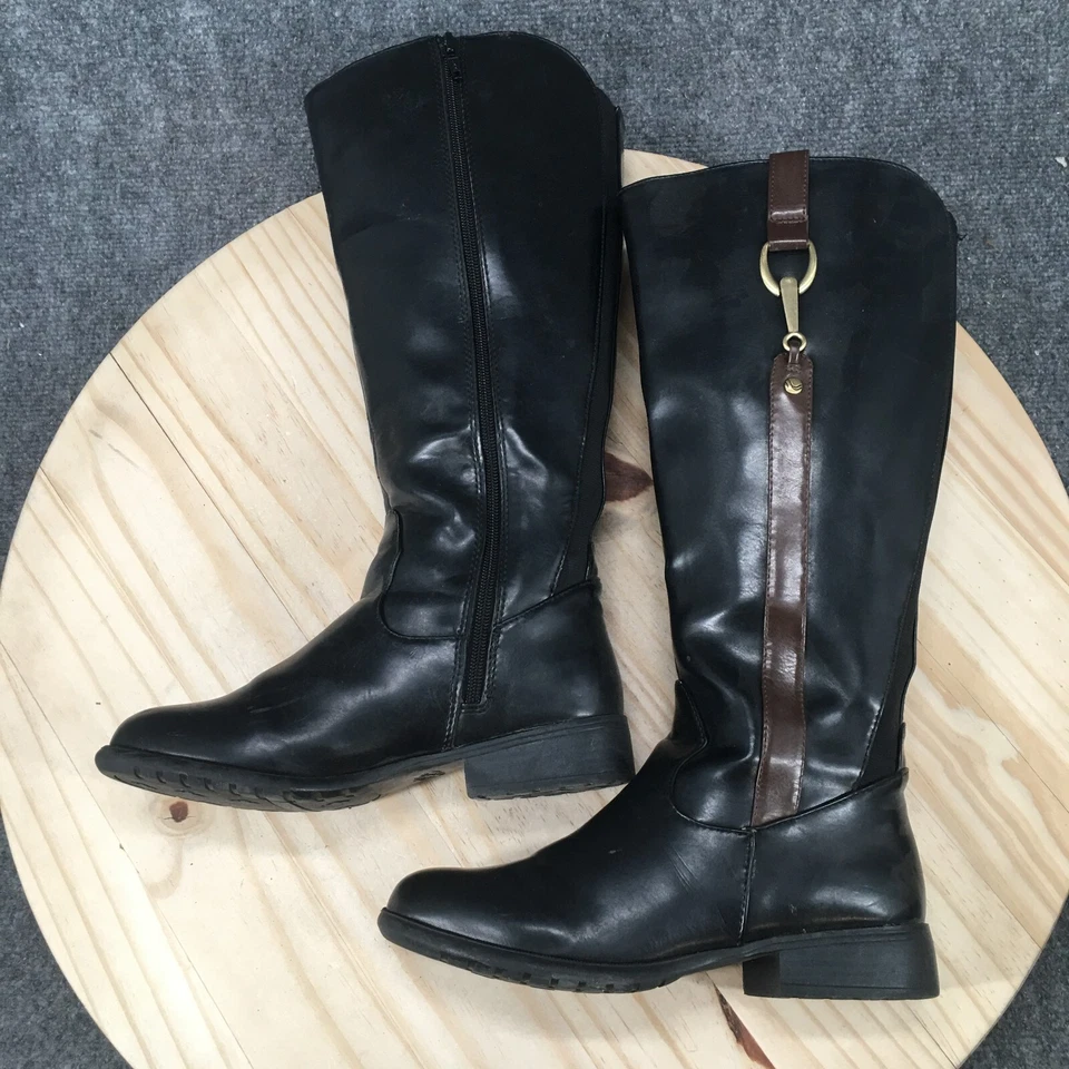 Botas LifeStride para mujer 7,5 M de altura negras imitación cuero tacones cubanos cremallera Foto 2 de 4