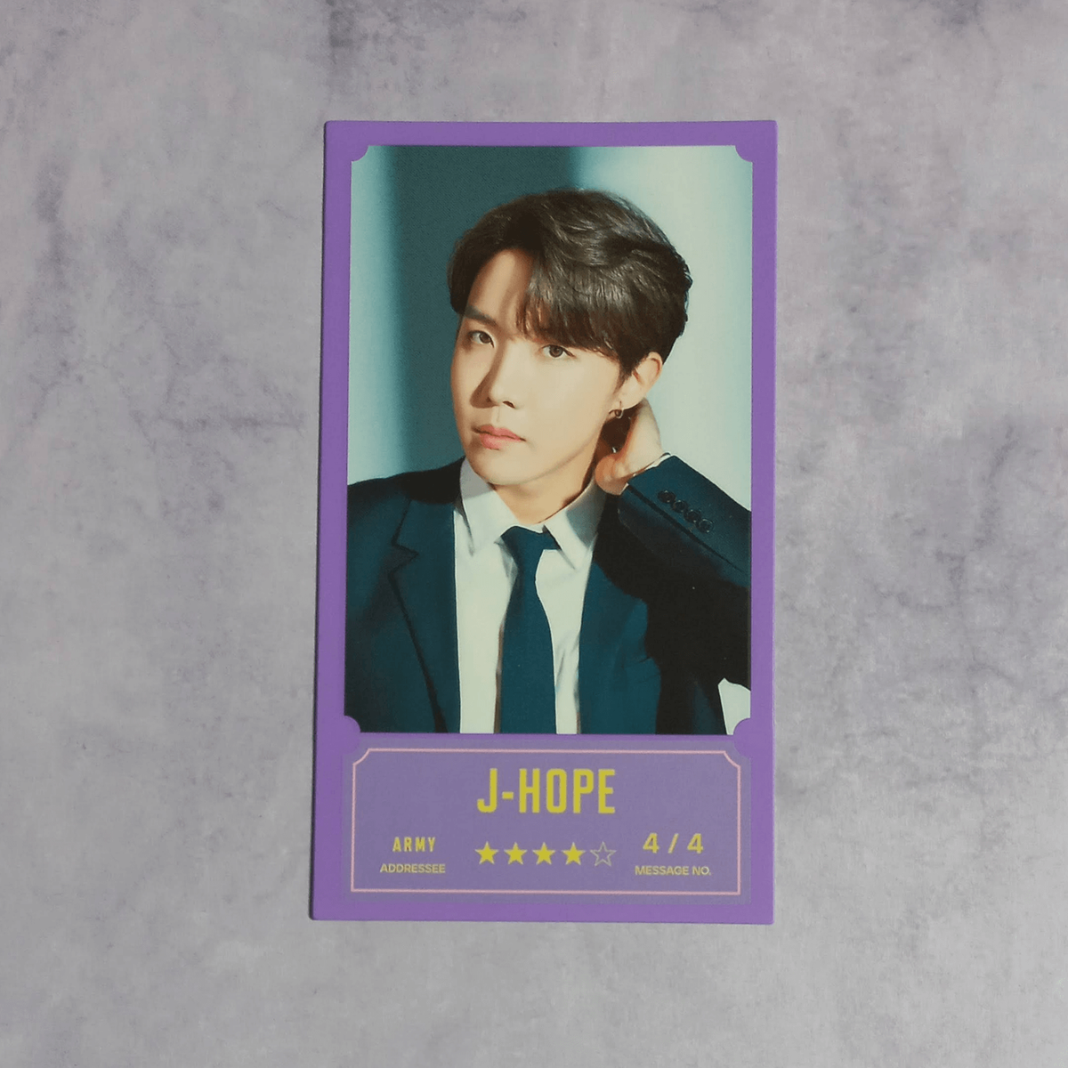 BTS 2020 Bang Bang Con The Live Official Message Photo Card - J