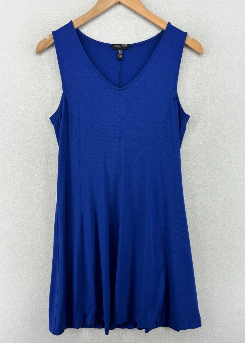 EILEEN FISHER Dress PS Viscose Stretch Jersey Shift Tank Sleeveless Blue USA | eBay EILEEN FISHER Dress PS Viscose Stretch Jersey Shift Tank Sleeveless Blue USA | eBay