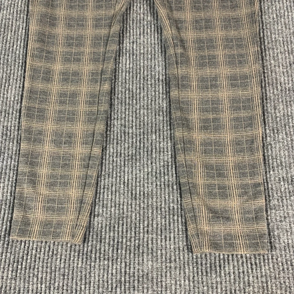 J Jill Pants Womens M Gray Ponte Leggings Pull On Stretch Plaid Comfort 29x27 - Image 2 of 4