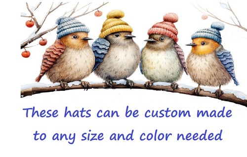 New Crochet Winter Warm Beanie Hat Soft Thick RED WHITE BLUE - Picture 8 of 8
