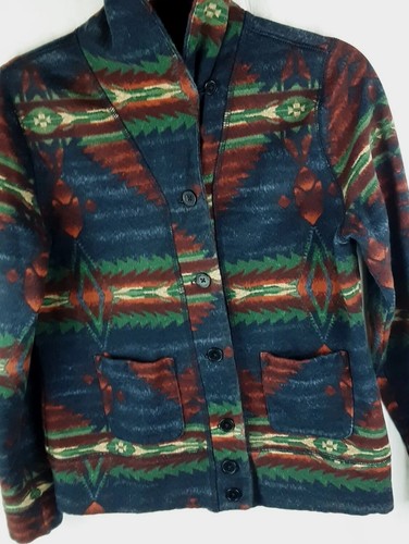 LRL Lauren Ralph Lauren Aztec Tribal Southwestern Cardigan Womens Size PM Petite - Picture 6 of 9