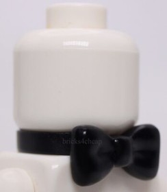 Lego 2x Black Minifigure Bow Tie Suit Tuxedo