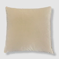 $210 Designers Guild Beige Varese Velvet Square Decorative Bed Couch Pillow