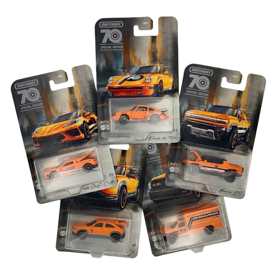 X5 Matchbox 70 Years Special Edition Scale 1:64 Diecast Cars Vehicles - Full Set
