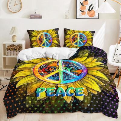 Sunflower Gap Sky 3D Printing Duvet Quilt Doona Covers Pillow Case Bedding Sets