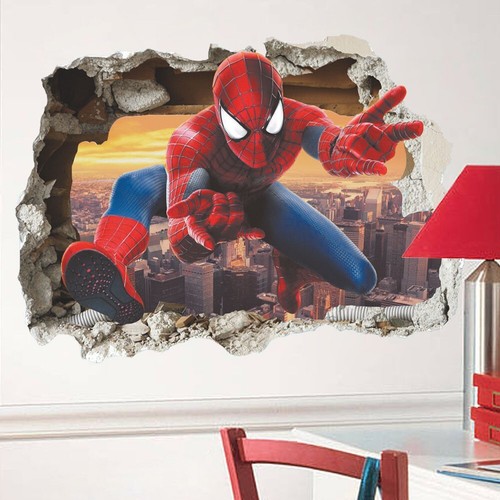 3D Spiderman Removable Wall Stickers Kids Home Decal room Decor - Picture 2 of 8