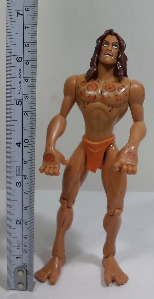 DISNEY BURROUGHS VTG 1999 TARZAN LEOPRAD CHEST 7'' ACTION FIGURE - Image 2 of 4