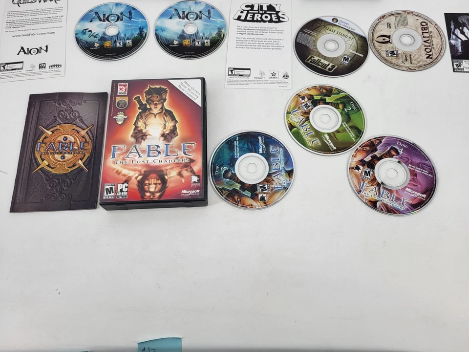 Lote 3 Juegos PC Fallout 3 y Oblivion Doble Pack Aion Fable (Falta Disco 1) Foto 2 de 4