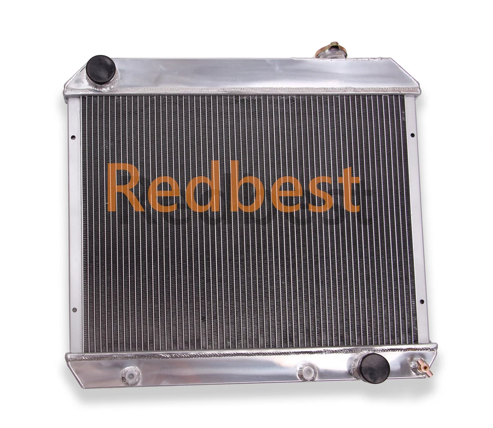 Radiador de alumínio 4 linhas para 1963-1966 GMC Suburban 1000 1500 2500 base 25" núcleo - Imagem 4 de 4