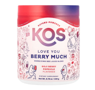 KOS, Love You Berry Much, rote Saftmischung, Goji-Beeren-Eis am Stiel, 249 g